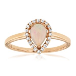 ROSE GOLD OPAL & DIAMOND RING PC7166F