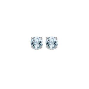 WHITE GOLD AQUAMARINE EARRINGS EAR30-4W