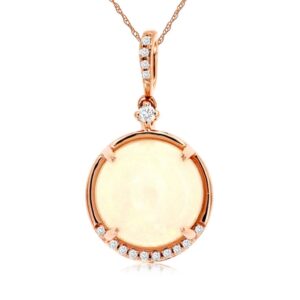 ROSE GOLD OPAL & DIAMOND PENDANT PC6963F