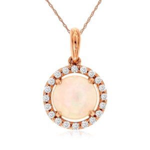 ROSE GOLD OPAL & DIAMOND PENDANT PC7142F