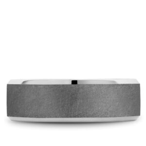 MEN'S WHITE GOLD AND TANTALUM BAND RYL-182TW75-M10