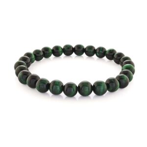 ITALGEM STEEL TIGER EYE BEADED BRACELET BB-200-M