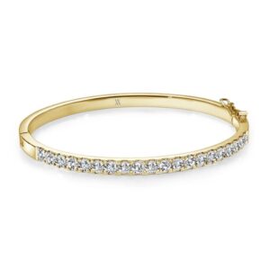 ITALGEM STEEL GOLD IP WHITE CZ BRACELET SWBG113