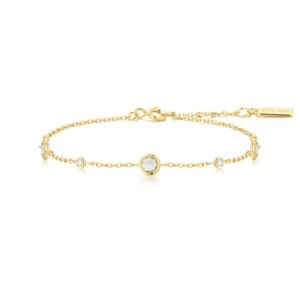 ANIA HAIE GOLD MINT GREEN STATION BRACELET B073-06G