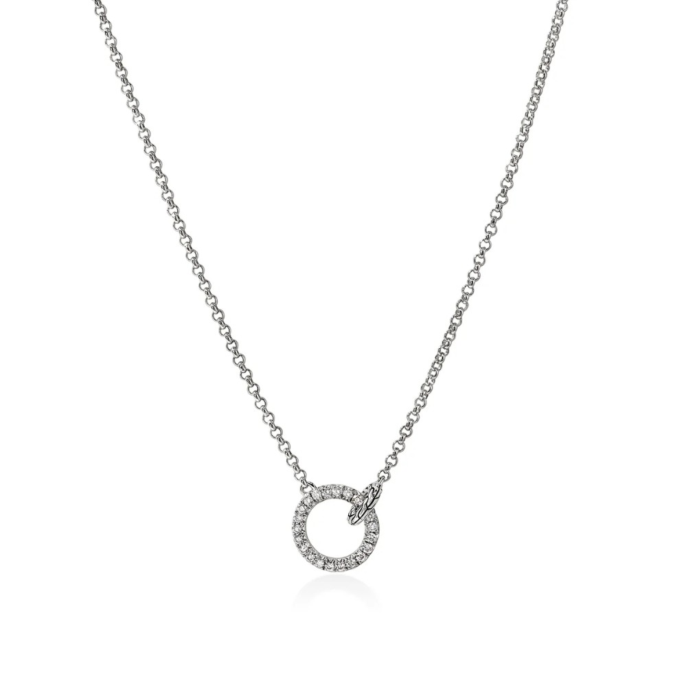 JOHN HARDY ESSENTIAL PAVE NECKLACE NBP987802DIX16-18