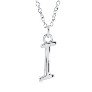 ITALGEM STEEL CURSIVE-LETTER NECKLACE INITIAL1-I