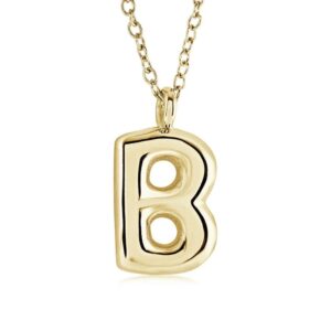 ITALGEM STEEL BUBBLE-LETTER NECKLACE INITIAL2-B-GO