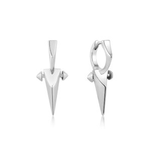 ANIA HAIE SILVER POINT HUGGIE HOOP EARRINGS E053-07H