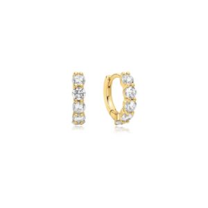 ANIA HAIE GOLD QUINTET SPARKLE HUGGIE HOOP EARRINGS E075-05G