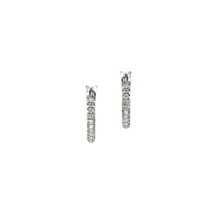 JOHN HARDY ESSENTIAL PAVE HOOP EARRINGS EBP987012DI