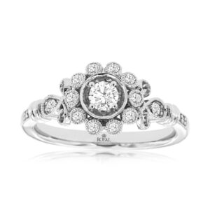 WHITE GOLD DIAMOND ENGAGEMENT RING WH1609D