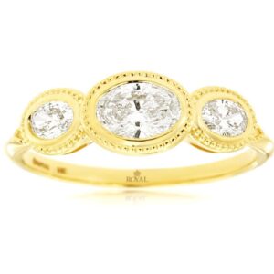 YELLOW GOLD OVAL CUT DIAMOND RING H3045D