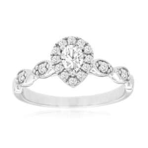WHITE GOLD DIAMOND ENGAGEMENT RING WC9086D