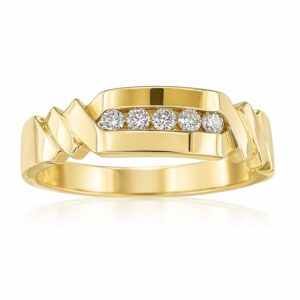 YELLOW GOLD DIAMOND BAND 2853G