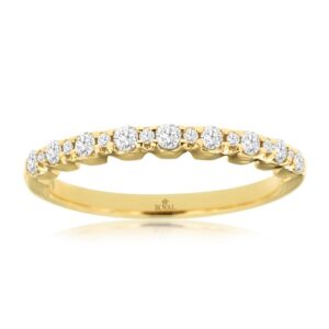 YELLOW GOLD DIAMOND WEDDING BAND H2554D