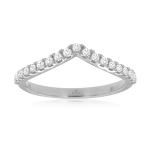WHITE GOLD DIAMOND WEDDING CURVED BAND WH1084D