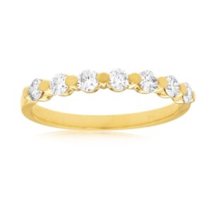 YELLOW GOLD DIAMOND BAND 3878D