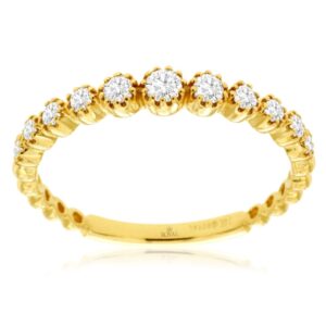 YELLOW GOLD DIAMOND WEDDING BAND C9750D