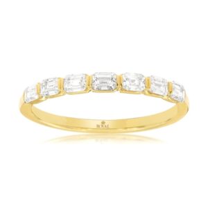YELLOW GOLD DIAMOND WEDDING BAND H2826D