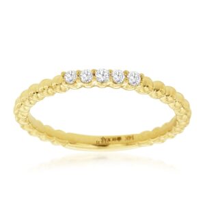 YELLOW GOLD DIAMOND WEDDING BAND C9482D
