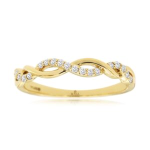 YELLOW GOLD DIAMOND WEDDING BAND C8004D