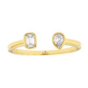 YELLOW GOLD DIAMOND ENGAGEMENT RING H2097D