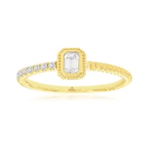 YELLOW GOLD DIAMOND ENGAGEMENT RING H3099D