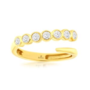 YELLOW GOLD DIAMOND WEDDING BAND H3515D