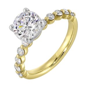 YELLOW & WHITE GOLD SEMI-MOUNT W6601RN150SM-4YW