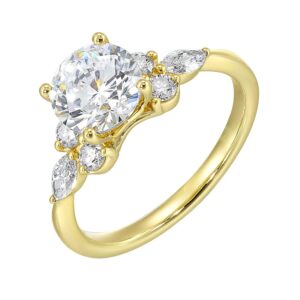 YELLOW GOLD DIAMOND NATURE INSPIRED DIAMOND SEMI-MOUNT W417RN150SM-4Y89