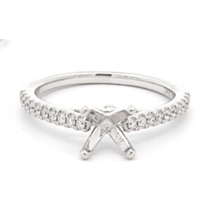 WHITE GOLD DIAMOND SEMI-MOUNT W900AC