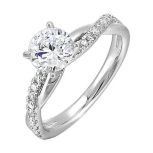 WHITE GOLD DIAMOND SEMI MOUNT W0302RN150SM-4WB