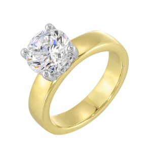 YELLOW & WHITE GOLD DIAMOND HIDDEN HALO SEMI-MOUNT W6560RN200SM-4YW