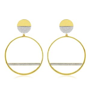 YELLOW GOLD DIAMOND EARRINGS C8987D