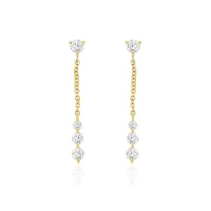 YELLOW GOLD DIAMOND EARRINGS H1006D