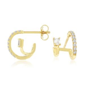 YELLOW GOLD DIAMOND EARRINGS H2972D