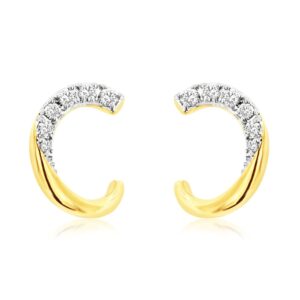 YELLOW GOLD DIAMOND EARRINGS H1607D