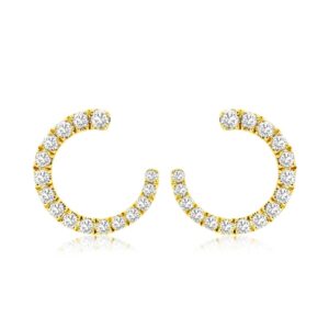 YELLOW GOLD DIAMOND EARRINGS H1175D