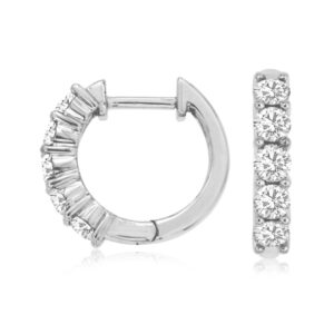 WHITE GOLD DIAMOND HOOPS WC8031D