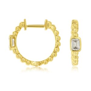 YELLOW GOLD DIAMOND EARRINGS H3071D