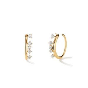HEARTS ON FIRE BARRE FLOATING DIAMOND EARRINGS UU28528YGHV135