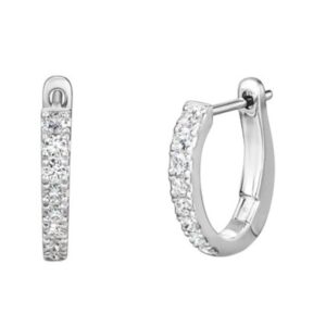 HEARTS ON FIRE MINI HOOP GRADUATED EARRINGS HFESHGR00328W