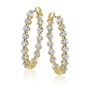 SIMON G. HARMONIE HOOP EARRINGS IN 18K LE4547-Y