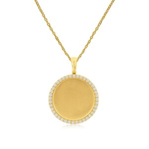 YELLOW GOLD DIAMOND PENDANT H1788D