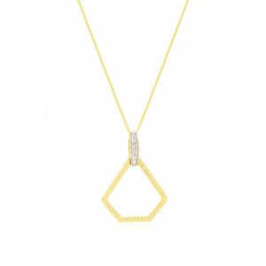 YELLOW GOLD DIAMOND PENDANT H2553D