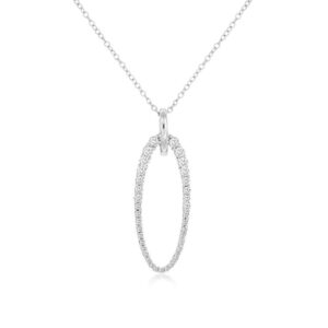 WHITE GOLD DIAMOND NECKLACE WH1971D