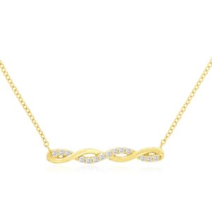 YELLOW GOLD DIAMOND NECKLACE H3216D