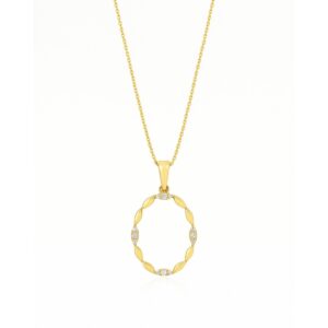 YELLOW GOLD DIAMOND PENDANT H3426D