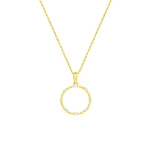 YELLOW GOLD DIAMOND PENDANT H3416D