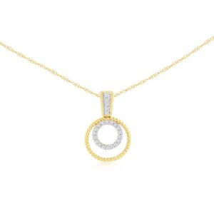 YELLOW GOLD DIAMOND PENDANT H3374D